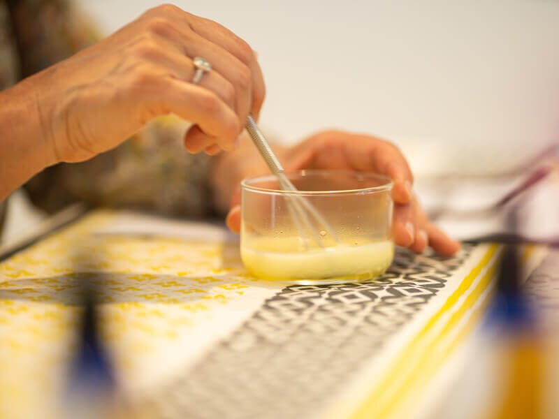 stirring natural skincare cream